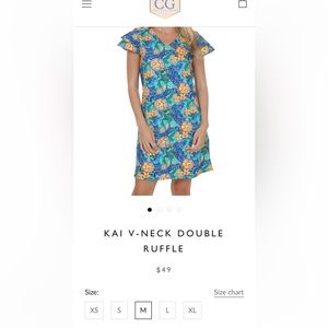 Chelsea dress KAI V-NECK DOUBLE RUFFLE